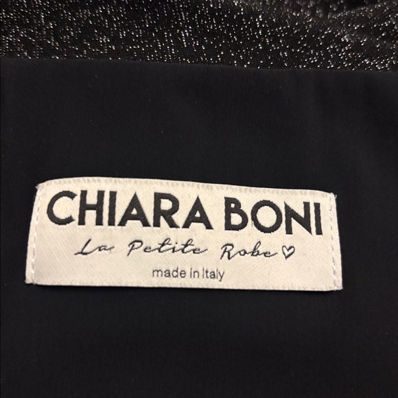 Chiara Boni Black shimmery Belted Flare Jumpsuit, US8 - Picture 11 of 12